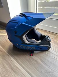 Casco moto o'neal blu met