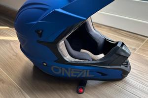 Casco moto o'neal blu met