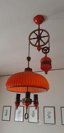 Lampadario Vintage con contrappeso