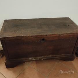 cassapanca antica  legno noce 