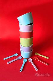 Set 6 Coppette con palettine - porcellana Seletti
