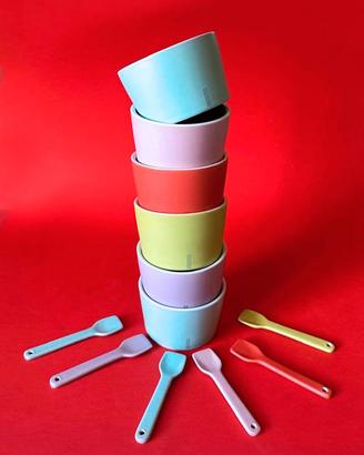 Set 6 Coppette con palettine - porcellana Seletti