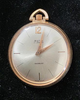 Orologio da tasca Avia laminato Oro Swiss Made