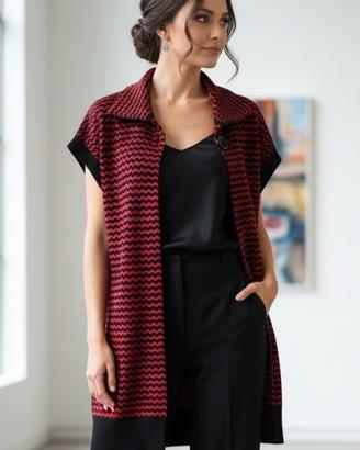 cardigan smanicato 