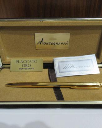 MONTEGRAPPA penna a sfera gold plated, funzionante
