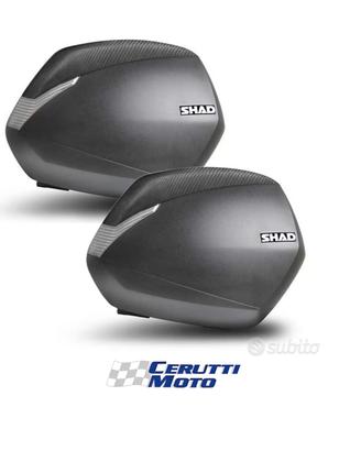 Coppia bauletti laterali shad nero carbonio sh 36