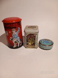 3 scatoline in latta da collezione