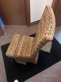 Sedie in intreccio di banano