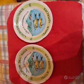 Collezione due piatti ristorante