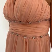 Vestito albicocca , abito elegante per cerimonia