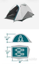 TENDA MH100 FRESH&BLACK 2 posti QUECHUA