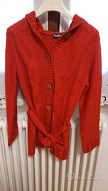 cardigan rosso bambina 