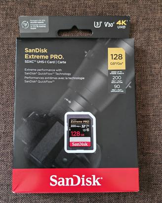 scheda memoria Sandisk 128gb
