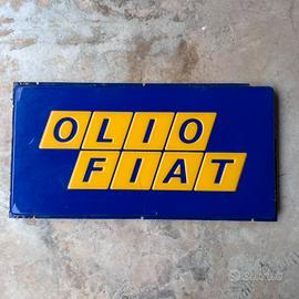 Insegna Olio Fiat epoca