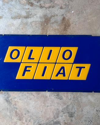 Insegna Olio Fiat epoca