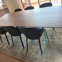 TAVOLO SOGGIORNO + TAPPETO + SEDIE  - DESIGN