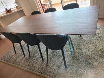 TAVOLO SOGGIORNO + TAPPETO + SEDIE  - DESIGN