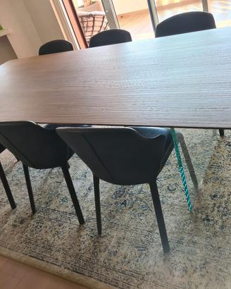 TAVOLO SOGGIORNO + TAPPETO + SEDIE  - DESIGN