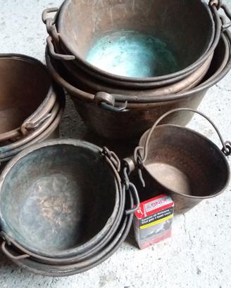 PAIOLI IN RAME DI PICCOLE DIMENSIONI -COLLEZIONE-