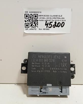 CENTRALINA PARK ASSIST MERCEDES GLE W166 A00090032