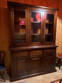 Mobile vetrina in legno massello