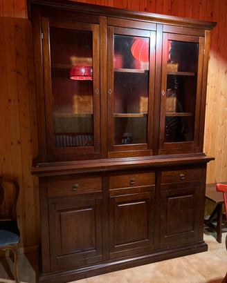 Mobile vetrina in legno massello