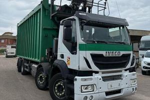 IVECO STRALIS 420,CASSONATO,GRU,RIBALTABILE,4 ASSI