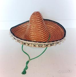 Sombrero/ Cappello messicano in paglia decorativo