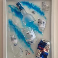 Quadro Grey Goose in resina epossidica