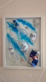 Quadro Grey Goose in resina epossidica