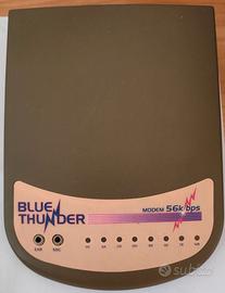 Modem Blue Thunder 56 Kbps Vintage completo di sca