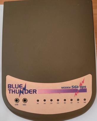 Modem Blue Thunder 56 Kbps Vintage completo di sca