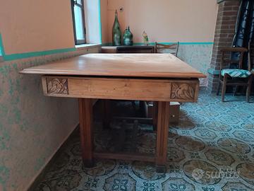 tavolo legno massello grezzo 