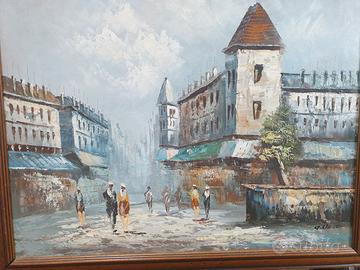 Quadro Olio su Tela completo di Cornice LEGNO 