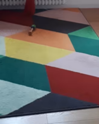 Tappeto Ikea lavato e arrotolato da lavanderia