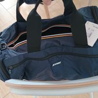 borsone k-way blu nuovo originale 
