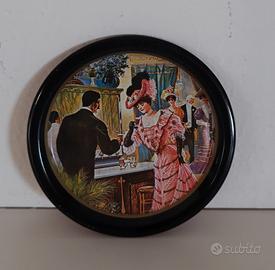 Piatto Coca-Cola vintage in metallo 9 cm