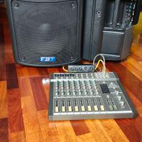 FBT Maxx 4A + Behringer Mixer + Viscount effetto