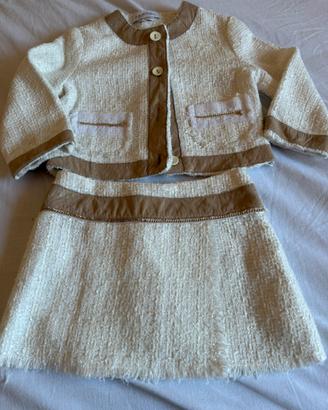 Completo bimba 4 anni gonna + giacca stile Chanel