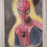 disegno spiderman con cornice