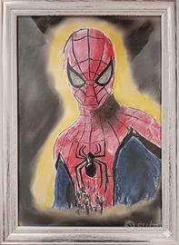 disegno spiderman con cornice