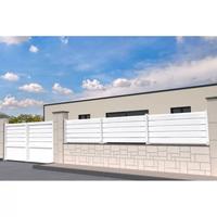 Cancello a due ante in alluminio misto in kit