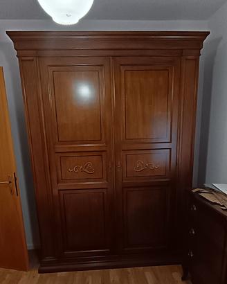 Armadio guardaroba, cassettone e 2 comodini