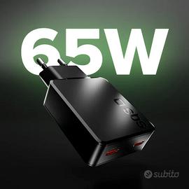 Caricatore da muro 65w USB-C Ultra Slim con doppia