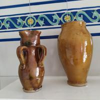 2 vasi antichi in ceramica siciliana