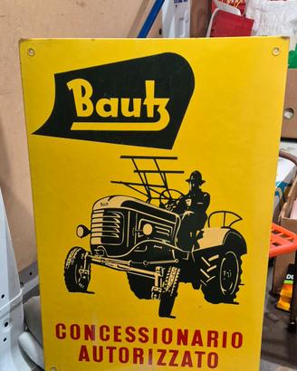 cartello pubblicitario bautz d'epoca  