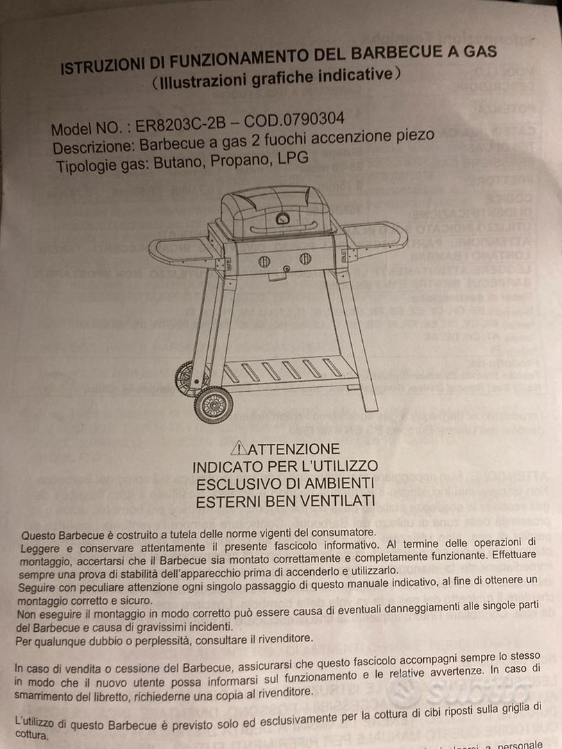 BARBECUE A PIETRA LAVICA CON FORNELLO - ER 8203 C - Giardino e Fai da te In  vendita a Treviso