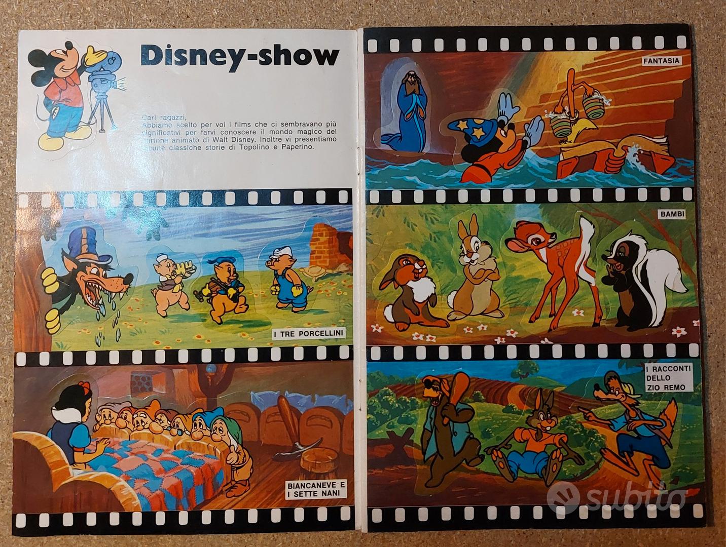 ALBUM COMPLETO DISNEY SHOW EDIZIONE LAMPO 1977 - Collezionismo In vendita a  Prato