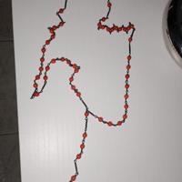 Rosario di corallo rosso mediterraneo anni 50 fatt