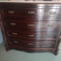 Cassettone a cannocchiale Luigi Filippo in mogano